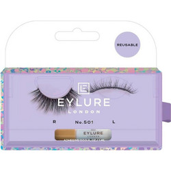 Eylure Lash Case 501 Βλεφαρίδες Ενιαίες Σετ με Κόλλα 2τμχ 619232010000