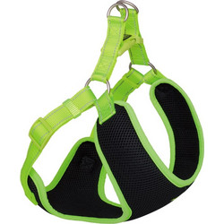 Nobby Black Mesh Reflect Σαμαράκι Σκύλου Γιλέκο Μαύρο Lime XL