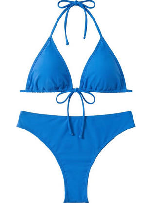 AnnaMu Bikini Set Τριγωνάκι Μπλε A-1192