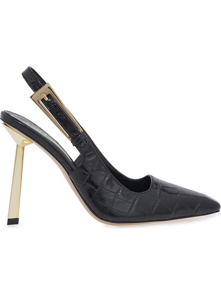 Lara Conte Γόβες Slingback με Λεπτό Ψηλό Τακούνι Μαύρες X457A1056-55G