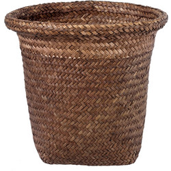 Globostar Skiathos Κασπώ Καλάθι Δαπέδου Ψάθινο Καφέ 24x24cm 20345
