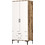 Hanah Home Δίφυλλη Ντουλάπα Ρούχων Kumsal Λευκή 80x47.5x201.4cm 845HCT5415