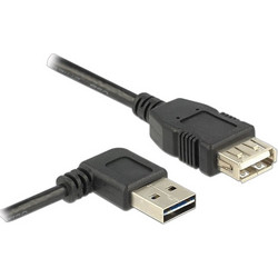 DeLOCK 83551 Καλώδιο Angle 90° USB-A Male 2.0 to USB-A Female 1m Black
