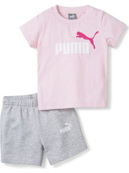 Puma Minicats Βρεφικό Σετ για Κορίτσι Καλοκαιρινό Λιλά Φούξια Γκρι 845839-16