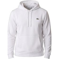 Lacoste Ανδρικό Φούτερ με Κουκούλα & Τσέπες Λευκό SH9373-001