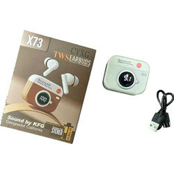 TWS X73 CYXG Ακουστικά Bluetooth In Ear Beige