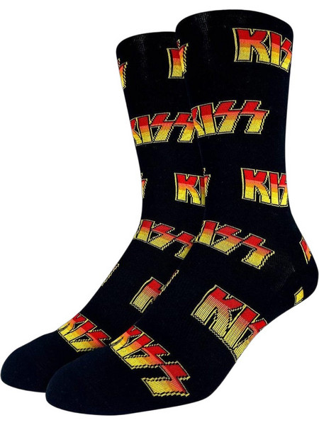 Good Luck Sock Kiss Ανδρικές Κάλτσες Ψηλές με Σχέδια Μαύρες GLS-4294