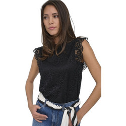 Lace Γυναικείο Καλοκαιρινό Top Μαύρο 15371696