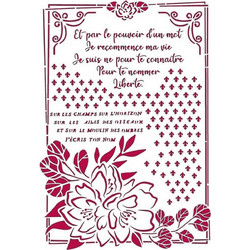 Stamperia Στένσιλ Σχέδια Flower With Frame 21x29.7cm KSG457