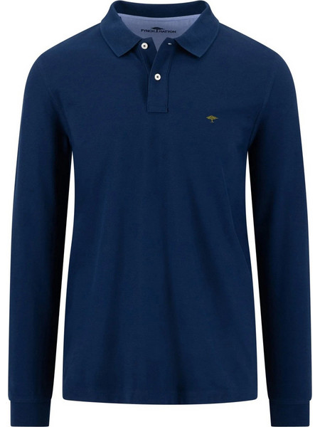 Fynch Hatton Ανδρική Μπλούζα Polo Μακρυμάνικη Navy Μπλε 16141710-661