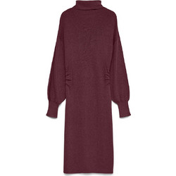 Vero Moda Midi Καθημερινό Φόρεμα Πλεκτό Μπορντό 10352455
