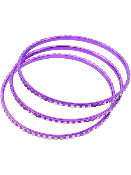 Novita Prism Sparkle Chic Σετ Γυναικεία Βραχιόλια Βέργες Μωβ 2075-3 3τμχ