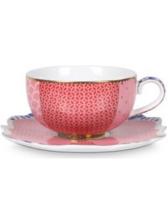 Pip Studio Royal Φλιτζάνι Espresso & Ελληνικού Καφέ Πορσελάνης Ροζ 125ml 51004026
