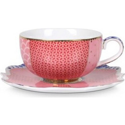 Pip Studio Royal Φλιτζάνι Espresso & Ελληνικού Καφέ Πορσελάνης Ροζ 125ml 51004026