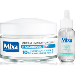 Mixa Hyalurogel Rich Face Cream 50ml + Anti-Dryness Serum 30ml