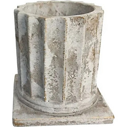 MarHome Κασπώ Τσιμεντένιο με Βάση Λευκό Χρυσό 14x15cm 06-20740
