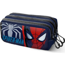 Karactermania Spider-Μan Gaze Κασετίνα Βαρελάκι με 3 Θήκες Μπλε 10082