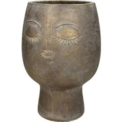 ArteLibre Κασπώ Πρόσωπο Τσιμεντένιο Χρυσό 17.5x25cm 05151836