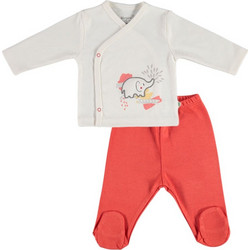 BiBaby Elephant Magic Βρεφικό Σετ Χειμωνιάτικο Μπεζ Κοραλί 73235