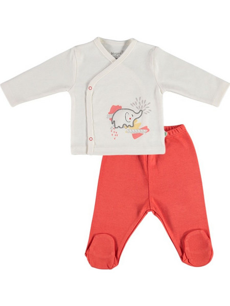 BiBaby Elephant Magic Βρεφικό Σετ Χειμωνιάτικο Μπεζ Κοραλί 73235