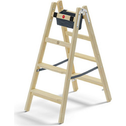 Hailo Master H80 Διπλή Σκάλα Αλουμινίου Με 2x4 Σκαλοπάτια Hailo H80