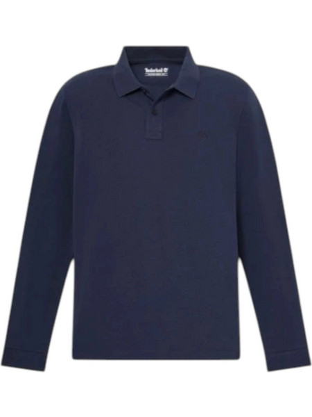 Timberland Ανδρική Μπλούζα Polo Μακρυμάνικη Navy Μπλε TBC0YHDG433