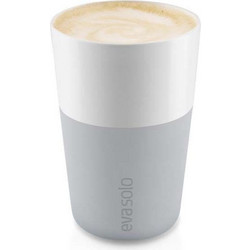 Eva Solo Marble Σετ Φλιτζάνια Latte Πορσελάνης Λευκά Γκρι 360ml 2τμχ 501046