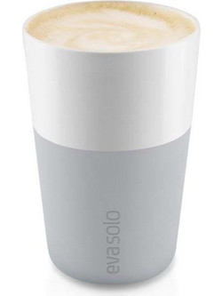 Eva Solo Marble Σετ Φλιτζάνια Latte Πορσελάνης Λευκά Γκρι 360ml 2τμχ 501046