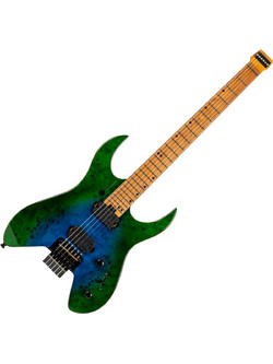 Spira Guitars S-500 Headless Ηλεκτρική Κιθάρα Double Cut με Μαγνήτες HH & Ταστιέρα Maple Trans Green