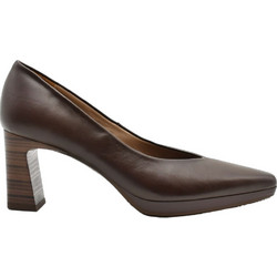 Hispanitas Bangkok Γόβες Δερμάτινες με Χοντρό Τακούνι Καφέ HI265235-C012