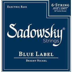 Sadowsky Blue Label NT Σετ 6 Χορδές Ηλεκτρικού Μπάσου Pure Nickel 32-130"
