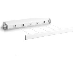 Brabantia 90300175 Πτυσσόμενη Κρεμαστή Απλώστρα Ρούχων για Κάγκελα Μπαλκονιού 48.3x8x7.6cm με Μήκος Απλώματος 22m