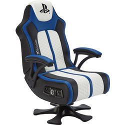 X Rocker Legend 2.1 Καρέκλα Gaming Δερματίνης Μαύρη Μπλε Λευκή AD-448H53