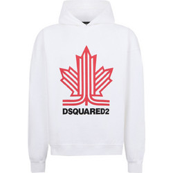 Dsquared2 Ανδρικό Φούτερ με Κουκούλα & Τσέπες Λευκό S71GU0781D25029-100