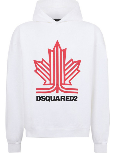 Dsquared2 Ανδρικό Φούτερ με Κουκούλα & Τσέπες Λευκό S71GU0781D25029-100