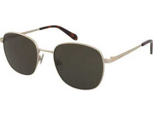 Fossil FOS3188/G/S 3YG/QT Ανδρικά Γυαλιά Ηλίου Τετράγωνα Μεταλλικά Χρυσά με Μαύρο Φακό