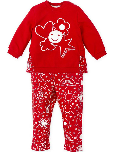 Agatha Ruiz De La Prada Βρεφικό Σετ για Κορίτσι Χειμωνιάτικο Κόκκινο 9781W24-R00