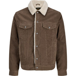 Jack & Jones Ανδρικό Μπουφάν Χειμωνιάτικο Κοτλέ Καφέ 12304485