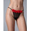 Milena By Paris Γυναικείο Sexy String Μαύρο Κόκκινο 7772