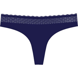 Triumph Feel Of Modal Γυναικείο String με Δαντέλα Navy Μπλε 10219764-00XF