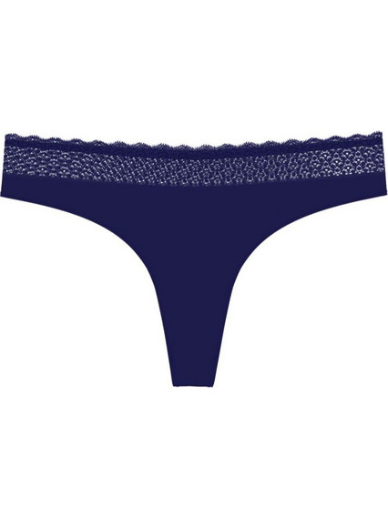 Triumph Feel Of Modal Γυναικείο String με Δαντέλα Navy Μπλε 10219764-00XF