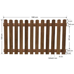 Ξύλινος φράχτης premium 180x100cm-Tesias Group