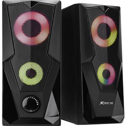 Xtrike-me SK-501 Ηχεία Υπολογιστή 2.0 6W με RGB Φωτισμό Black