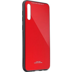 Forcell Glass Back Cover Red (Galaxy A70)