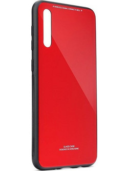 Forcell Glass Back Cover Red (Galaxy A70)