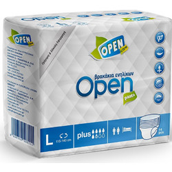 Open Care Pants Plus Large Πάνες Βρακάκι Ακράτειας 6 Σταγόνες 14τμχ