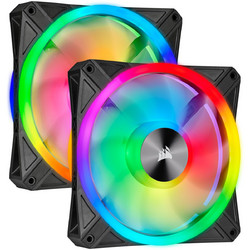 Corsair iCUE QL140 Case Fan 140mm RGB με Σύνδεση 3-Pin 4-Pin PWM 2τμχ