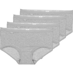 Sloggi Βαμβακερά Ψηλόμεσα Γυναικεία Slip Γκρι Multipack 10068837-M013=10005038-M013