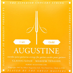 Augustine Classic Gold Set Σετ 6 Χορδές Κλασικής Κιθάρας Nylon 28-45" Medium Tension