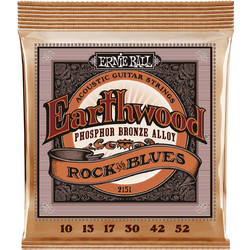 Ernie Ball 2151 Earthwood Σετ 6 Χορδές Ακουστικής Κιθάρας Phosphor Bronze 10-52"